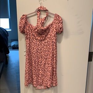 Pink cocktail summer dress